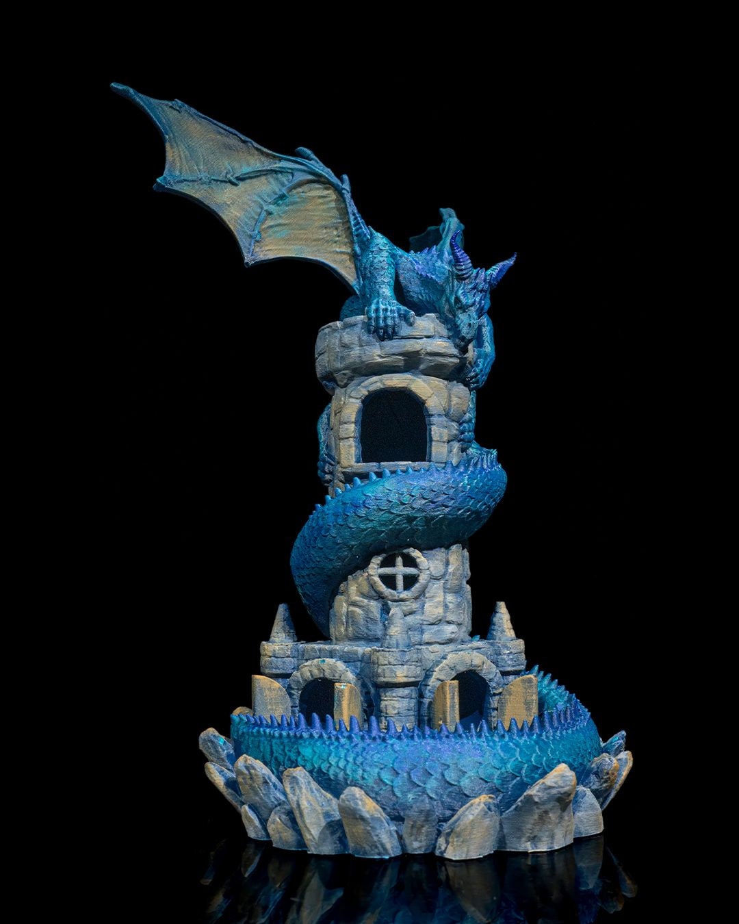 Dragon Guardian Dice Tower | DnD Gift | Dragon Dice Holder | Unique Tabletop RPG Accessory | Themed Gaming Decor | Dragon Tower for Dice