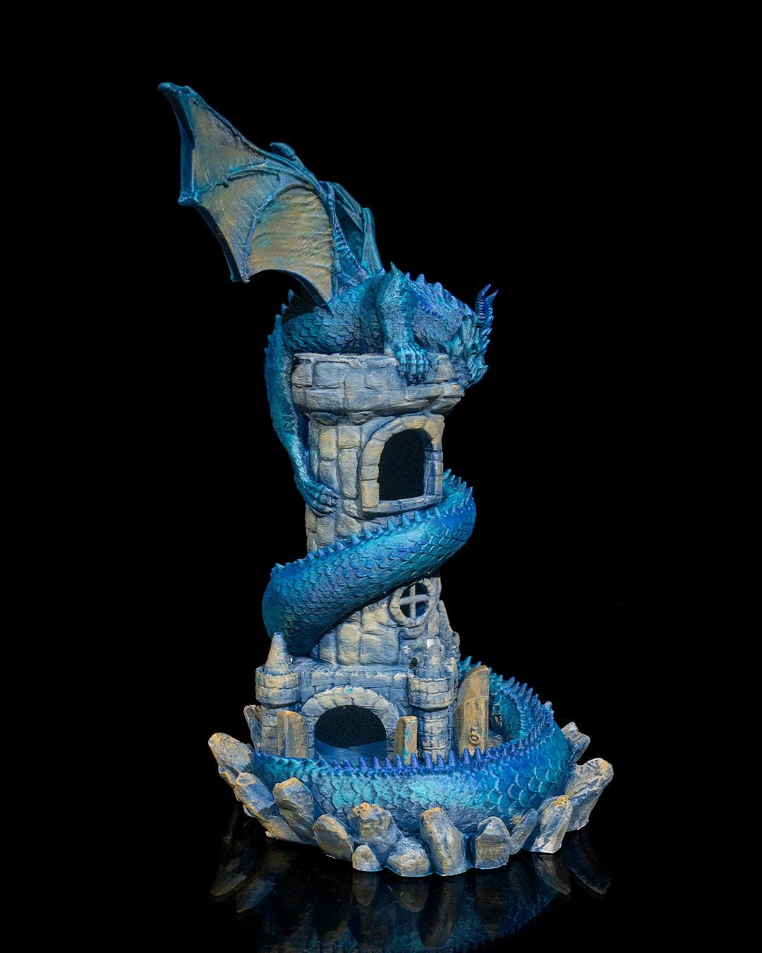 Dragon Guardian Dice Tower | DnD Gift | Dragon Dice Holder | Unique Tabletop RPG Accessory | Themed Gaming Decor | Dragon Tower for Dice