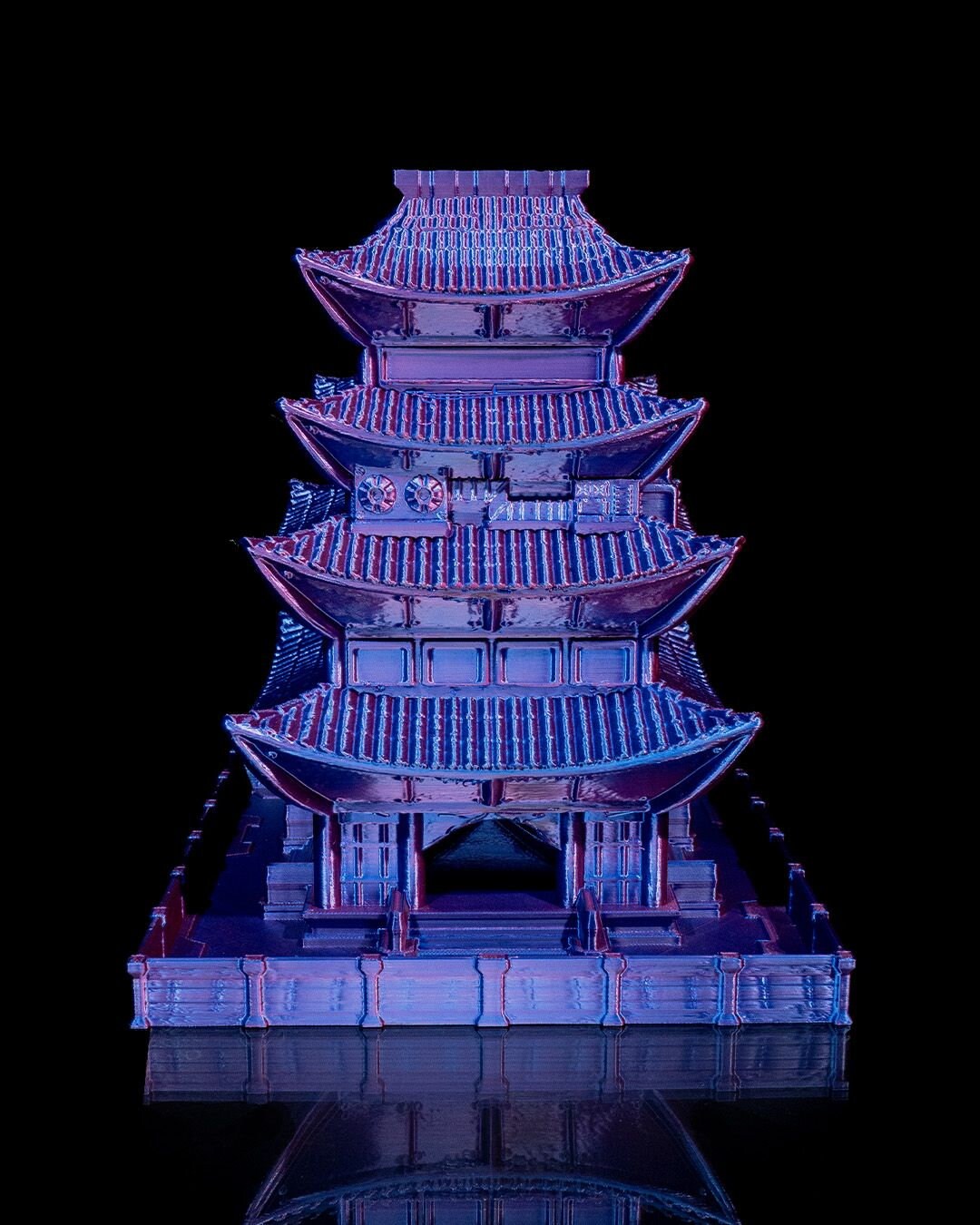 Dystopian Asia Dice Tower | Handcrafted Asian Dice Holder | Unique Tabletop RPG Accessory | Fantasy-Themed Gaming Decor | Cyberpunk theme