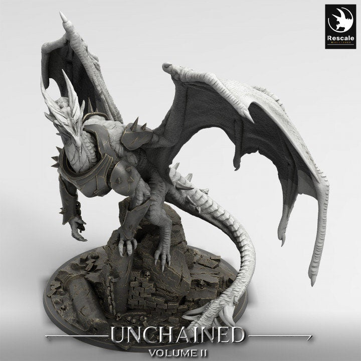 Xeldranth Dragon | Lord of the Print | Wargaming | Dungeons and Dragons | Tabletop RPG | DnD | Fantasy models for painting | Mountain Dragon