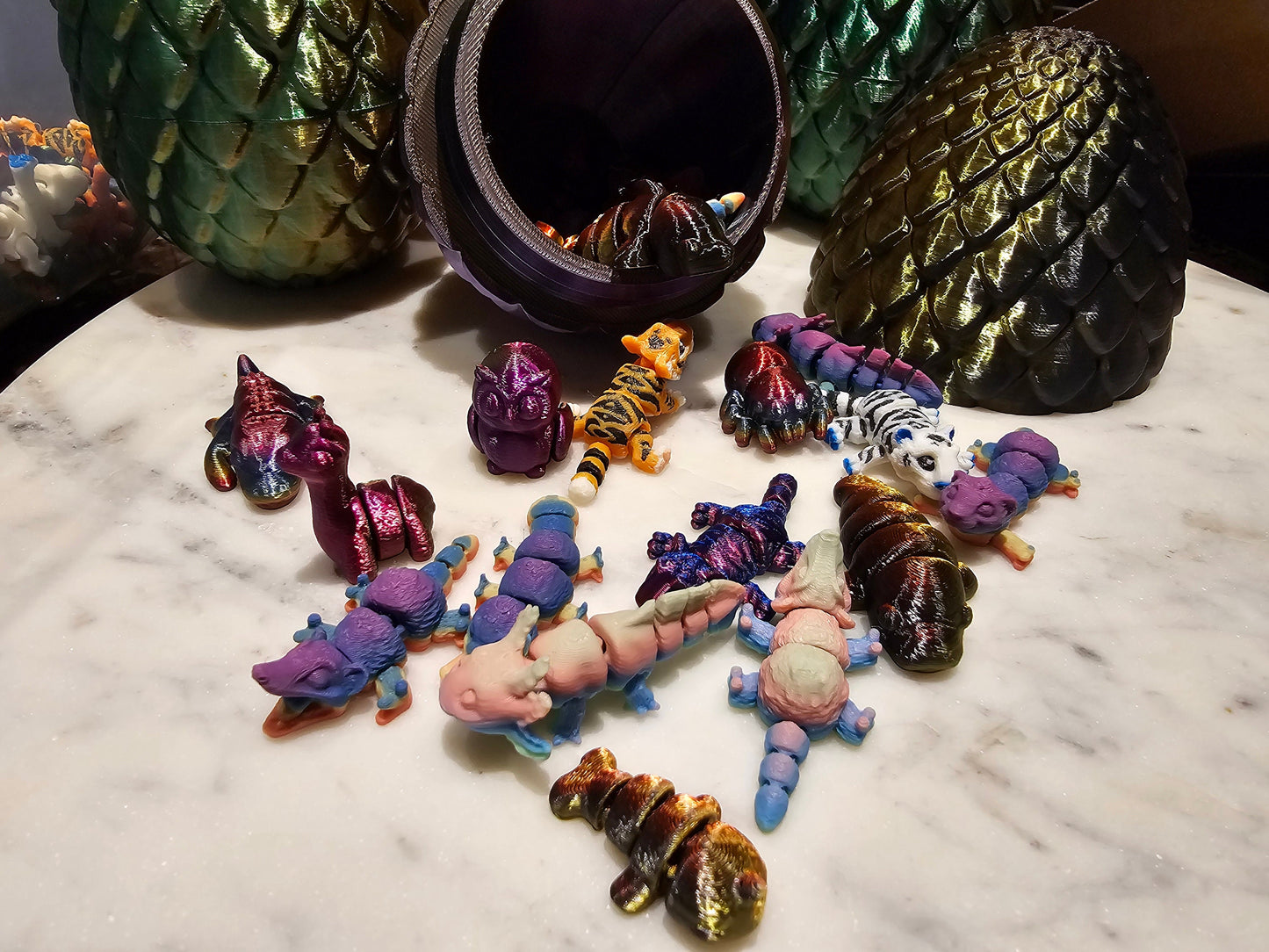 Surprise Mystery Pack of Articulated Animal Toys | Mythical Minis | Dinosaurs | Dragons | Jungle Animals | Sea Creatures | Articulated Gift