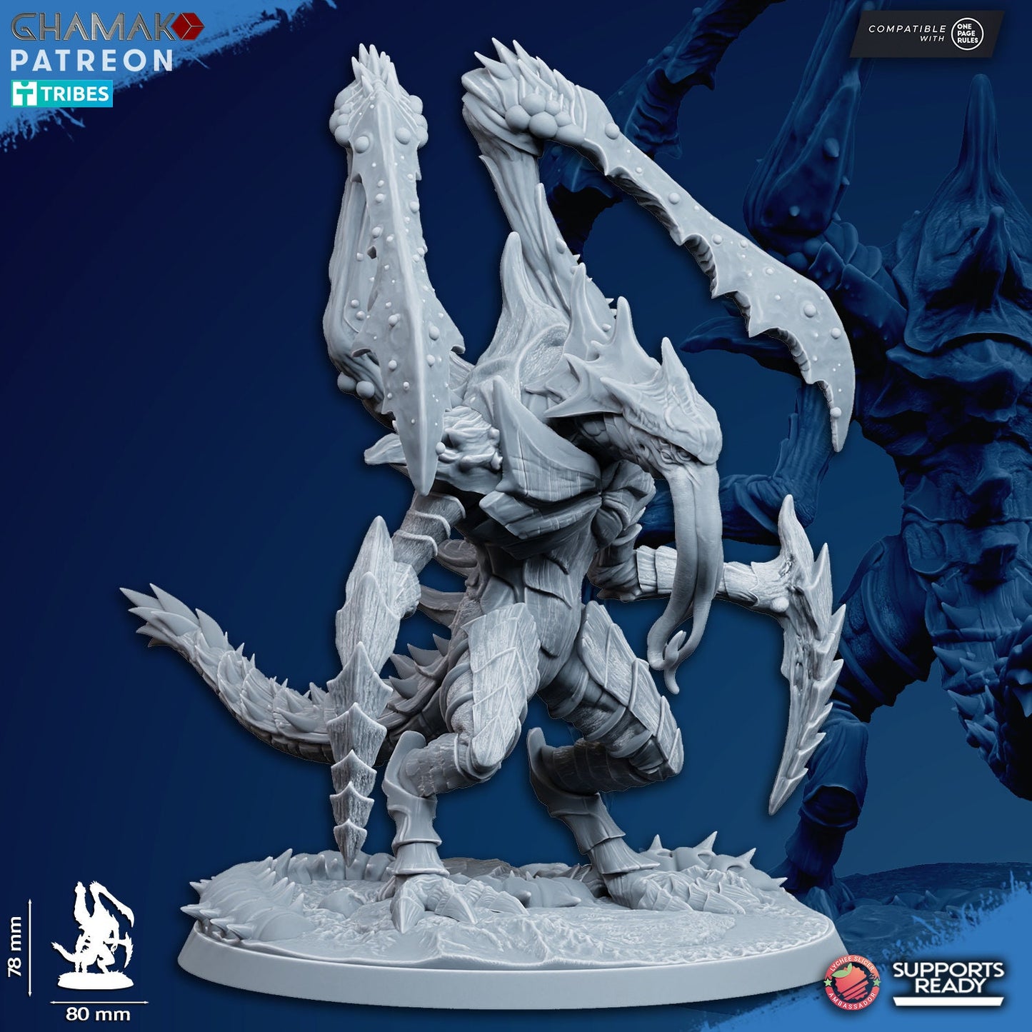 Silent Reaper | Shrouded Reaper | Ghamak Cosmic Devourer | Wargaming | Alien Swarm Proxies | Alien Hive | Xenomorph Grimdark Devourer |