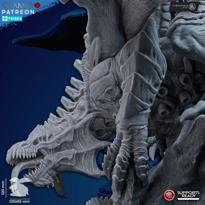 Harrower| Ghamak Cosmic Devourer | Wargaming | Alien Swarm Proxies | Alien Hive | Xenomorph Grimdark Devourer | Flying alien proxy