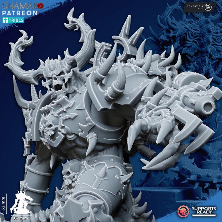 Demonic Lord of Chaos | Ghamak Heretic Knights | Wargaming | Proxies of Chaos | Knights of Chaos | Grimdark Heretics | Demon lord