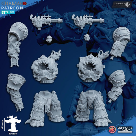 Possessed Eradicators | Ghamak | 3D Printed | 28mm | Wargaming | Chaos Army | warhammer | Heretic Terminator