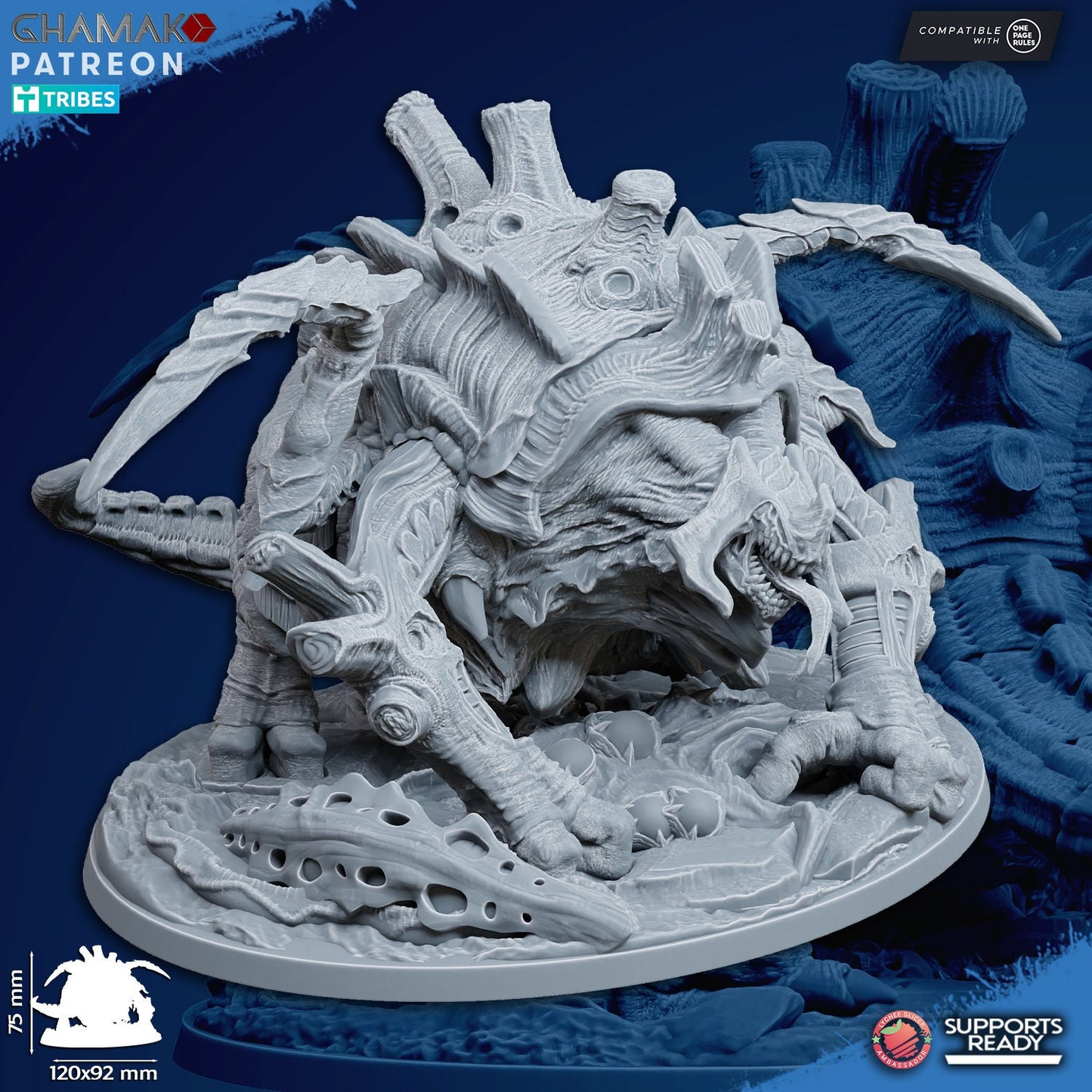 Mother of the Swarm | Ghamak Cosmic Devourer | Wargaming | Alien Swarm Proxies | Alien Hive | Xenomorph Grimdark Devourer |