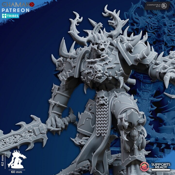 Demonic Lord of Chaos | Ghamak Heretic Knights | Wargaming | Proxies of Chaos | Knights of Chaos | Grimdark Heretics | Demon lord