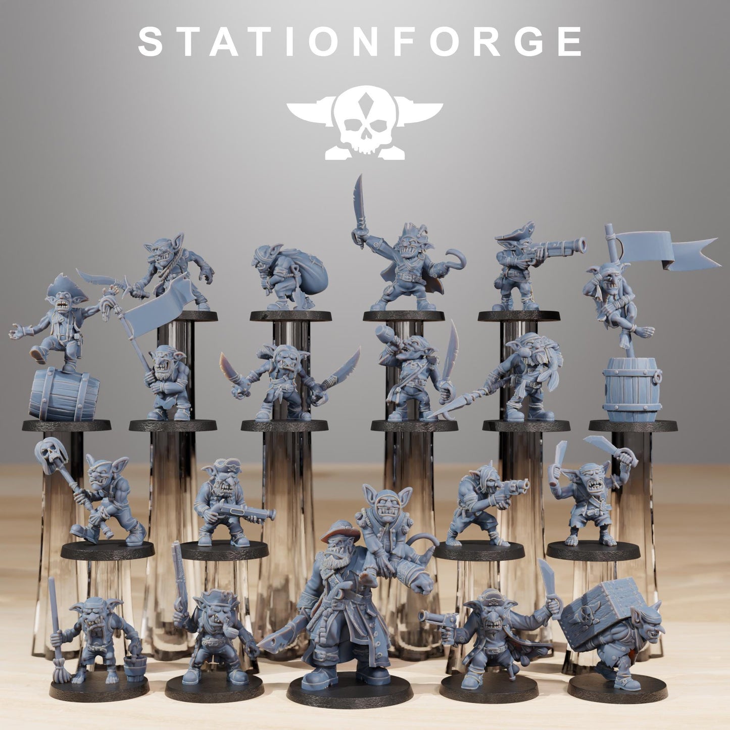 Gob's Pirates - Station Forge Wargaming - Fantasy Goblin Horde for Tabletop Games - 28mm Resin Figures