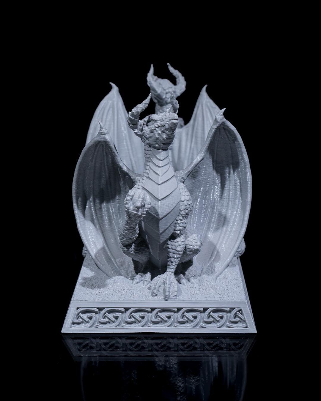 Dragons of the Coast Holder with Set of 6 Coasters – Fantasy-Themed Decor | Unique Dragon Gift for Home | Handcrafted Drink Coaster Set