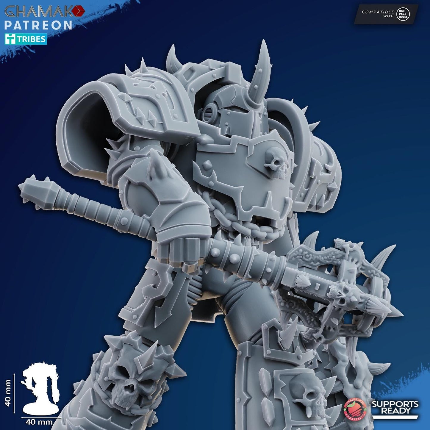 Exterminator Lord of Chaos | Ghamak Heretic Knights | Wargaming | Proxies of Chaos | Knights of Chaos | Grimdark Heretics | Demon lord