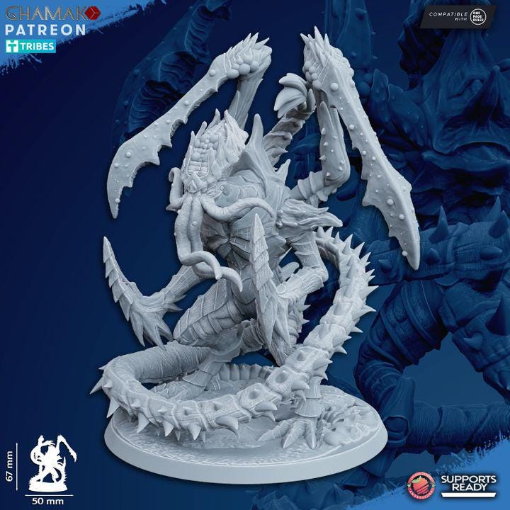 Silent Reaper | Shrouded Reaper | Ghamak Cosmic Devourer | Wargaming | Alien Swarm Proxies | Alien Hive | Xenomorph Grimdark Devourer |
