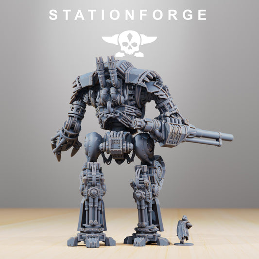 Scavenger Defender Mk1 | Station Forge | Wargaming Miniature | Grimdark Future | Sci-fi Commander of Robots | Scavenger Champion