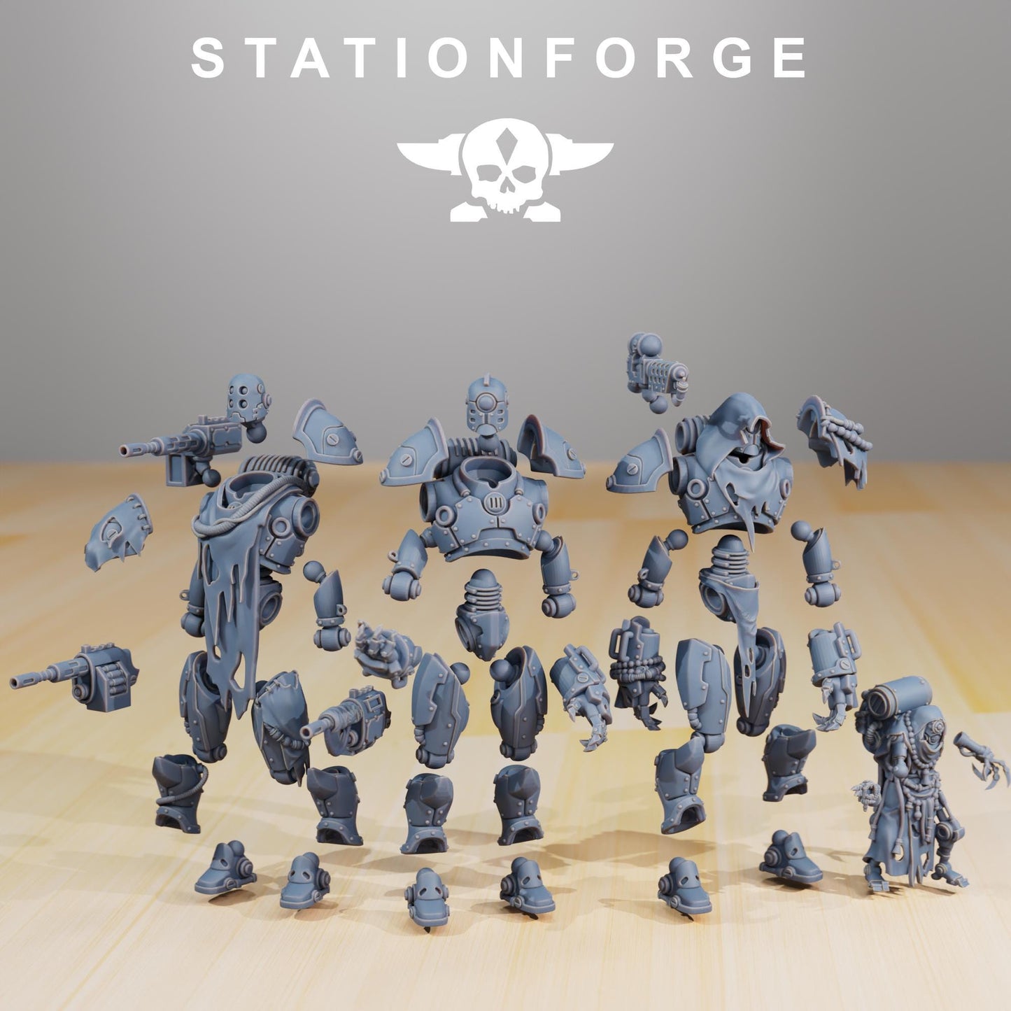 Scavenger Droitex Mk2 | Station Forge | Wargaming Miniature | Grimdark Future | Sci-fi Commander of Robots | Scavenger Champion