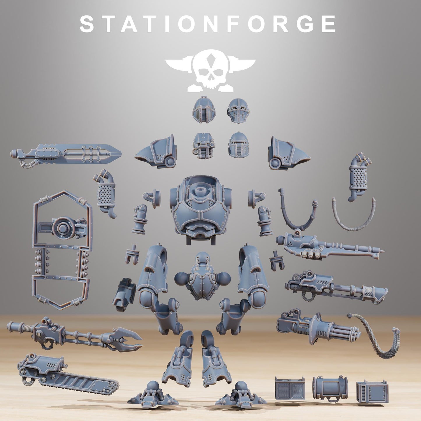 Scavenger Armageddon | Station Forge | Wargaming Miniature | Grimdark Future | Sci-fi Commander of Robots | Scavenger Champion