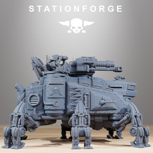 Scavenger Heavy Tank | Station Forge | Wargaming Miniature | Grimdark Future | Sci-fi Commander of Robots | Scavenger Champion