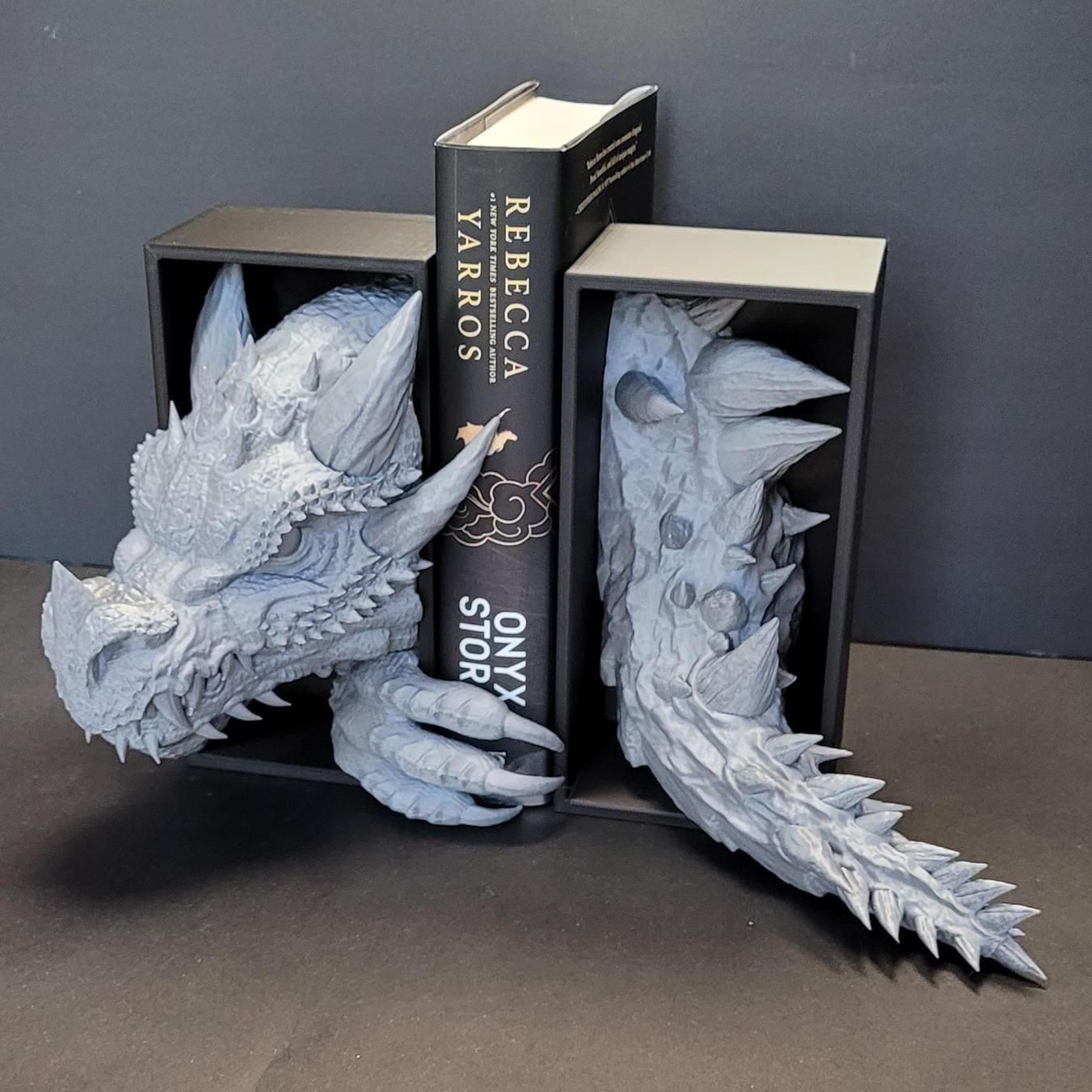 Dragon Emerging Book Nook | 3D Printed Fantasy Bookshelf Insert