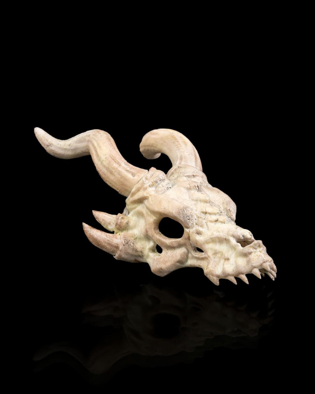 Dragon Skull Hair Pin β 3D Printed Fantasy Hair Stick β Gothic, Witchy, Cosplay, TTRPG, DnD, Renaissance, Rainbow, Glitter, Mystic and Magic