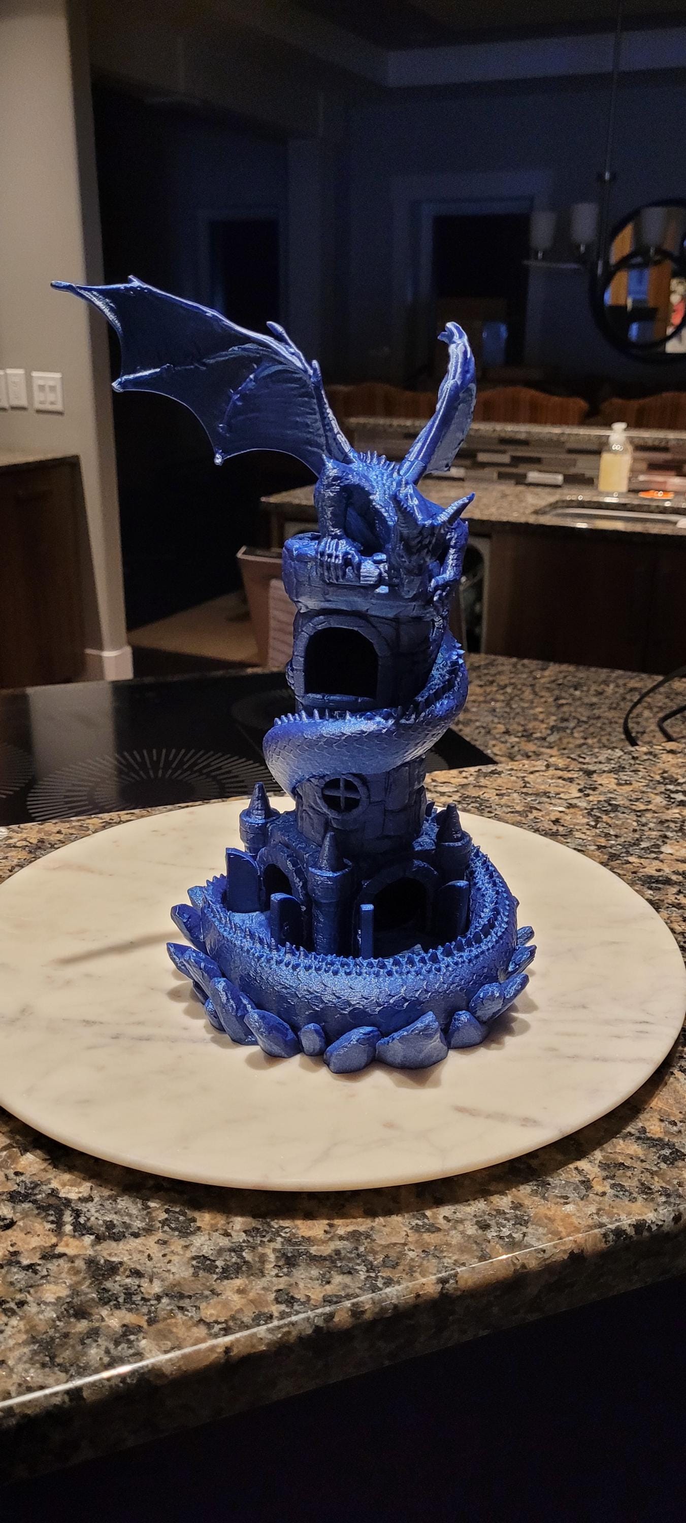 Dragon Guardian Dice Tower | DnD Gift | Dragon Dice Holder | Unique Tabletop RPG Accessory | Themed Gaming Decor | Dragon Tower for Dice