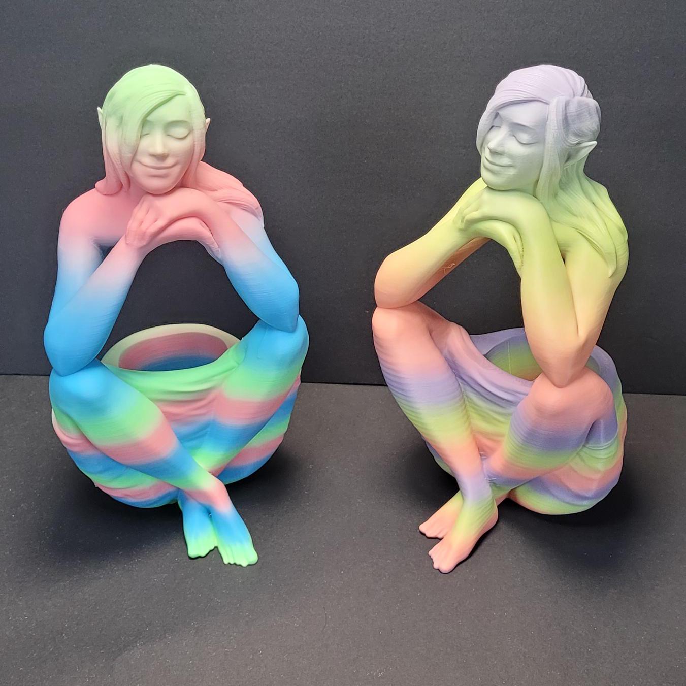 Elven Sanctuary Planter – 3D Printed Fantasy Plant Pot | Succulent, Herb and Flower Holder | Enchanted Elven Home & Garden Decor