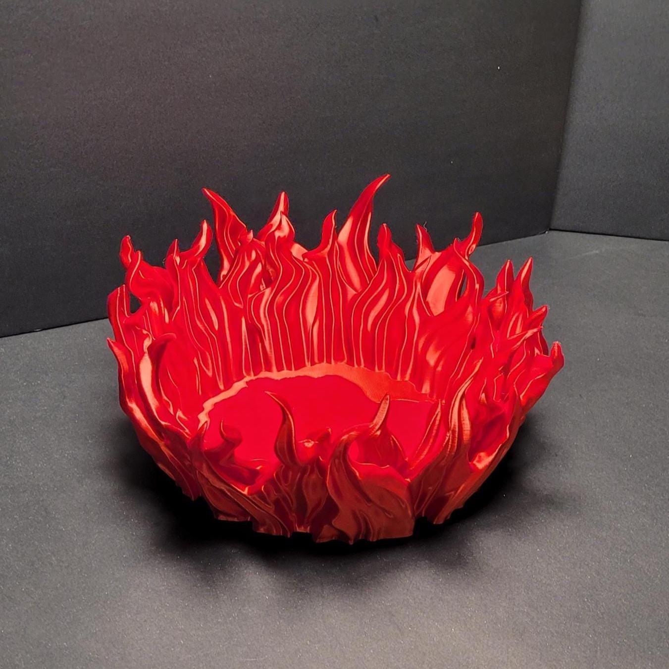 3D Printed Dragon Egg Planter or Bowl with Climbing Dragon | Fire Bowl Base | Fantasy Home Decor and Gift | DND, TTRPG, Geek & Gamer Decor