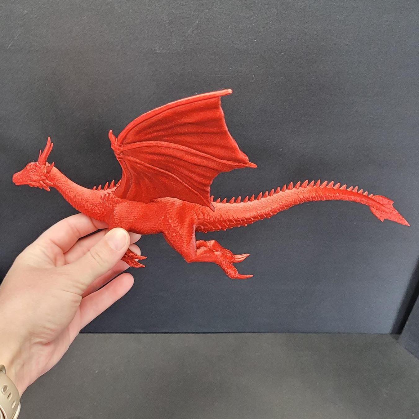3D Printed Flying Dragon Wall Art β Fantasy Home Decor | Custom Colors | D&D, RPG, Gamer Room, Mythical Creature Gift | Dragon Sculpture