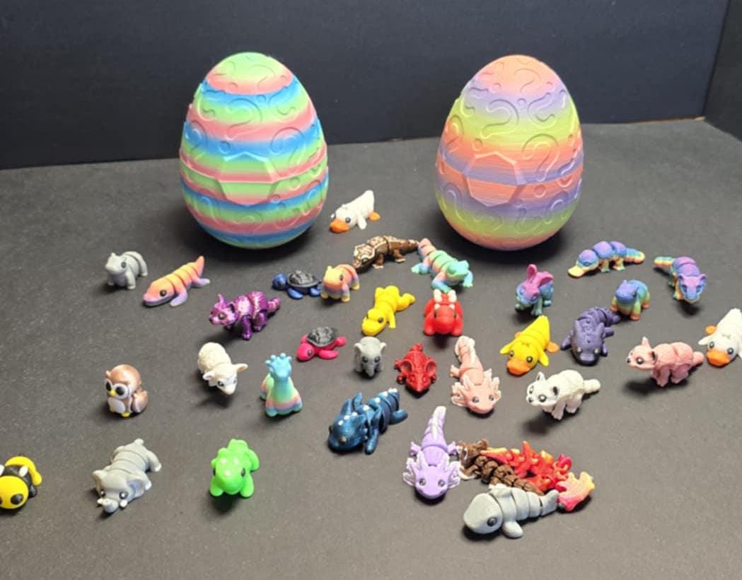 Surprise Mystery Pack of Articulated Animal Toys | Mythical Minis | Dinosaurs | Dragons | Jungle Animals | Sea Creatures | Articulated Gift