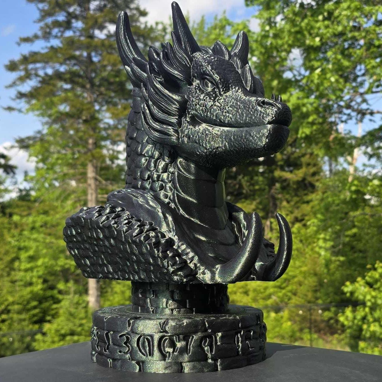 Dragon Bust Headphone Holder | 3D Printed Dragon Stand for Headsets, Sunglasses & Controllers | Sparkly or Solid Colors