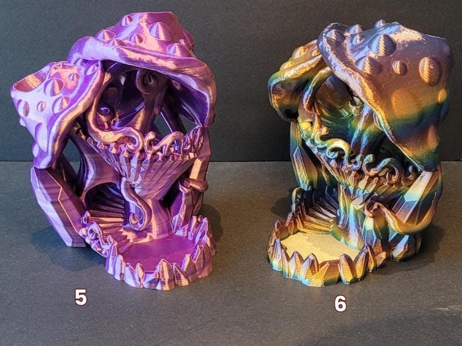 Mushroom Dice Tower | Mini & Regular Sizes | Amazing Sound | DnD Dice Roller | Variety of Colours | TTRPG Dice Accessory