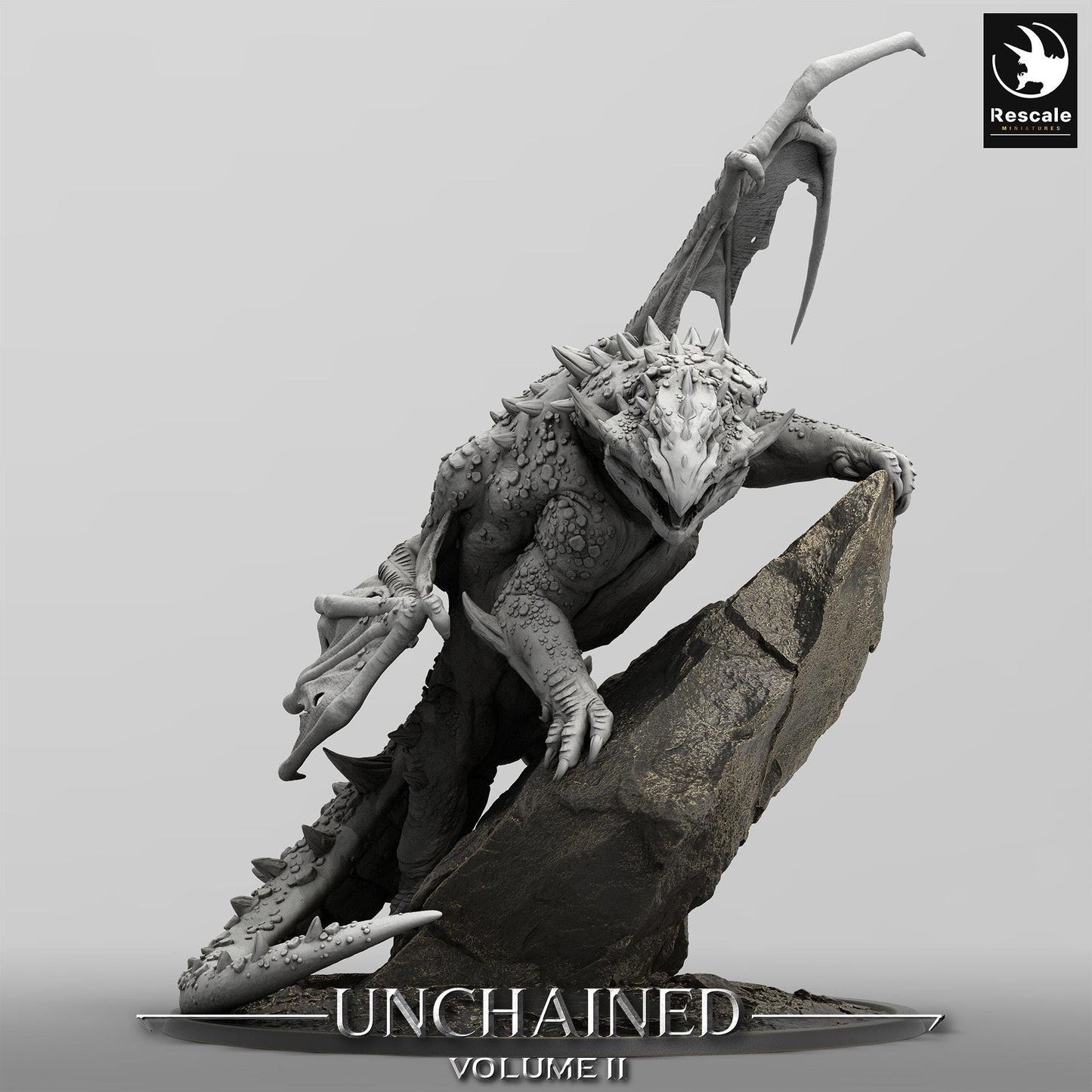 Volcanic Dragon Miniature | DnD Gift | Unchained | Lord of the Print | Wargaming | Dungeons and Dragons | Tabletop RPG |Dragon Rider