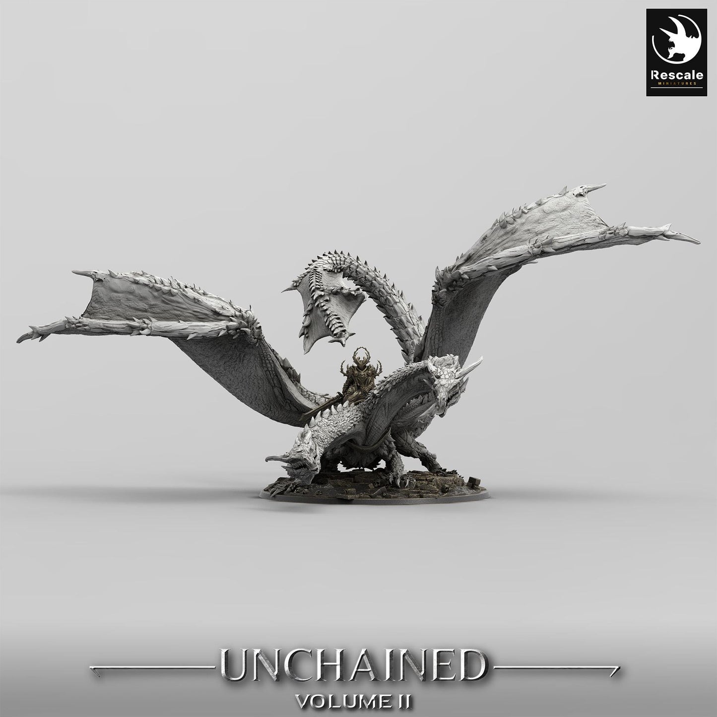 Dragon Bialmuth Miniature | DnD Gift | Unchained | Lord of the Print | Wargaming | Dungeons and Dragons | Tabletop RPG |Dragon Rider