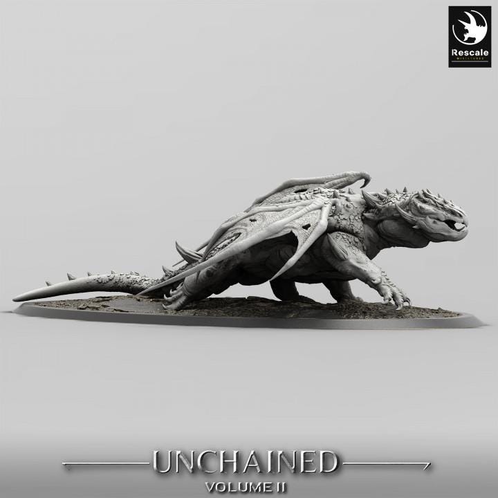 Volcanic Dragon Miniature | DnD Gift | Unchained | Lord of the Print | Wargaming | Dungeons and Dragons | Tabletop RPG |Dragon Rider
