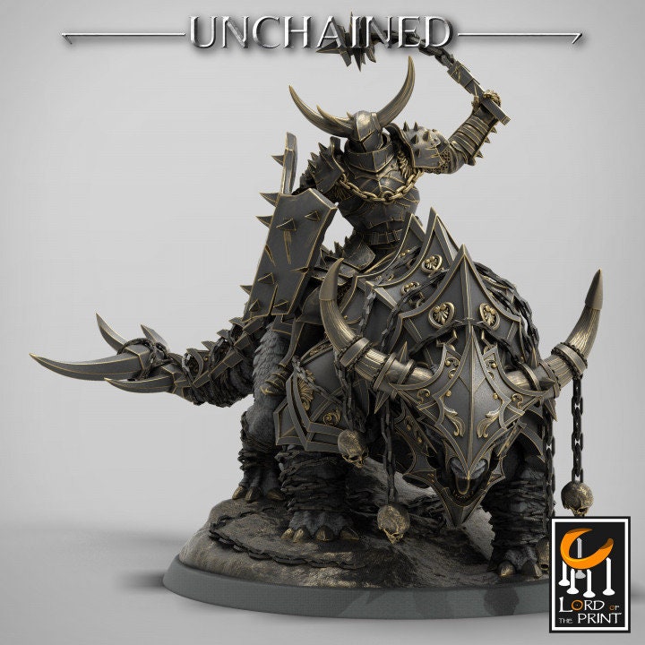 Araki Mounts 1 | Unchained | Lord of the Print | Wargaming | Dungeons and Dragons | Chaos | Tabletop RPG | Knight | DnD
