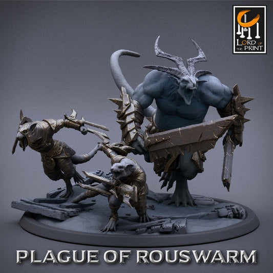 Heavy Rat Crew | Plague of Rouswarm | Lord of the Print | Wargaming | Dungeons and Dragons | Rats | Tabletop RPG | Knight | DnD