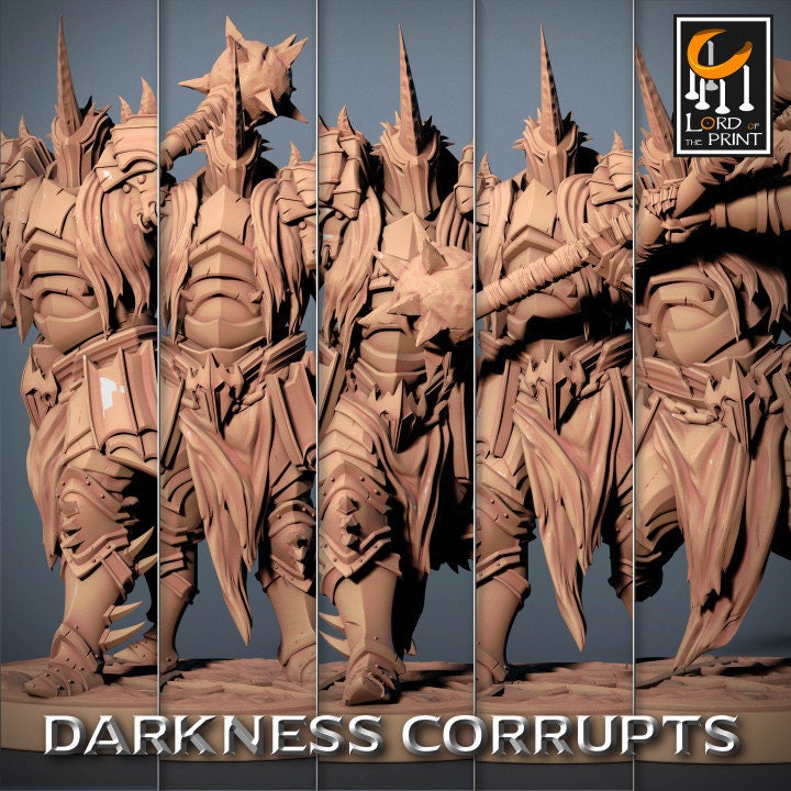 Darknight Mace Pack | Darkness Corrupts | Lord of the Print | Wargaming | Dungeons and Dragons | Chaos | Tabletop RPG | DnD Miniatures