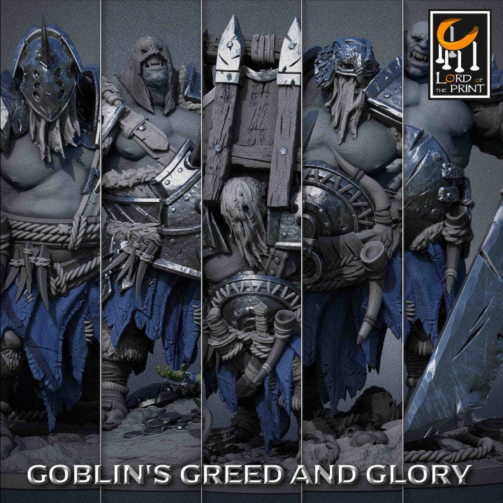 Ogre Pack | Goblin's Greed and Glory | Lord of the Print | Wargaming | Dungeons and Dragons | Goblins | Tabletop RPG | DnD
