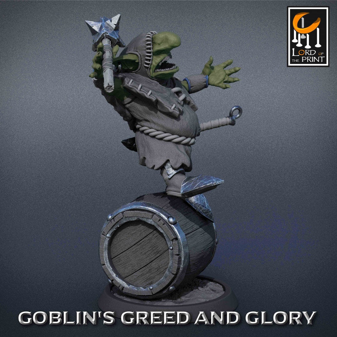 Goblin Monk A Pack | Goblin's Greed and Glory | Lord of the Print | Wargaming | Dungeons and Dragons | Goblins | Tabletop RPG | DnD