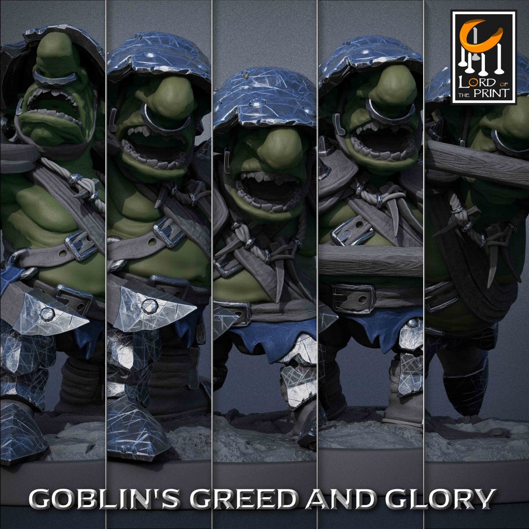 Goblin Warlike Pack | Goblin's Greed and Glory | Lord of the Print | Wargaming | Dungeons and Dragons | Goblins | Tabletop RPG | DnD