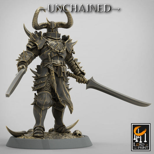 Dual Sword Squadron | Unchained | Lord of the Print | Wargaming | Dungeons and Dragons | Chaos | Tabletop RPG | Knight | DnD