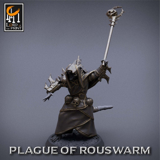 Priest Infantry Pack | Plague of Rouswarm | Lord of the Print | Wargaming | Dungeons and Dragons | Rats | Tabletop RPG | DnD