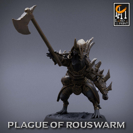 Warrior Infantry Pack | Plague of Rouswarm | Lord of the Print | Wargaming | Dungeons and Dragons | Rats | Tabletop RPG | DnD