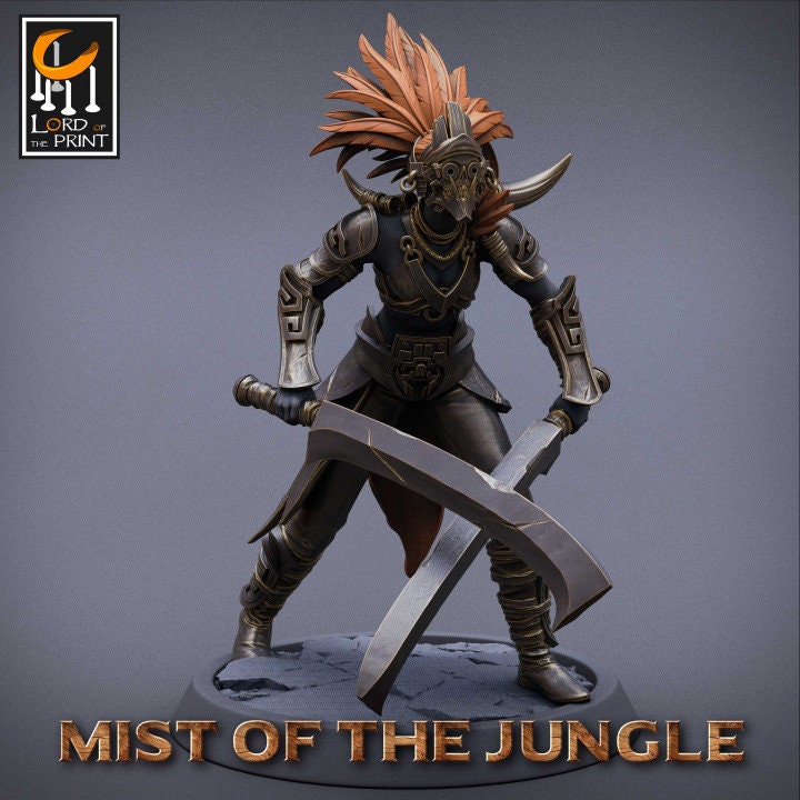 Light Amazon Sword Pack | Mist of the Jungle | Lord of the Print | Wargaming | Dungeons and Dragons | Amazon | Tabletop RPG | DnD