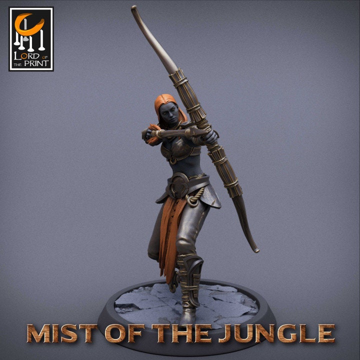 Light Amazon Archer Pack | Mist of the Jungle | Lord of the Print | Wargaming | Dungeons and Dragons | Amazon | Tabletop RPG | DnD