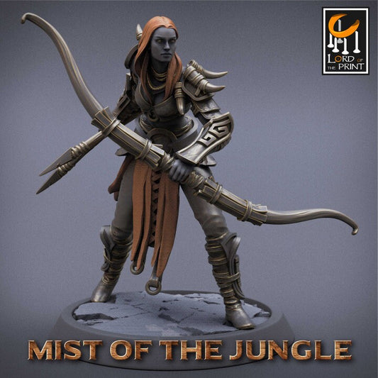 Light Amazon Archer Pack | Mist of the Jungle | Lord of the Print | Wargaming | Dungeons and Dragons | Amazon | Tabletop RPG | DnD