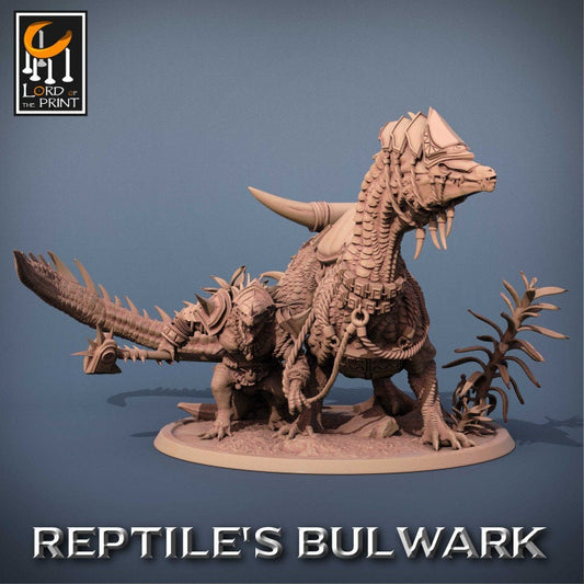 Lizardmen Mount | Reptile's Bulwark | Lord of the Print | Wargaming | Dungeons and Dragons | Lizard | Tabletop RPG | DnD