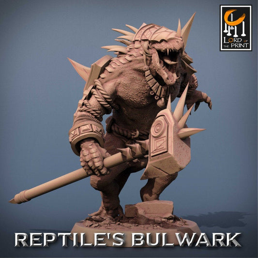 Lizardmen Soldier Pack | Reptile's Bulwark | Lord of the Print | Wargaming | Dungeons and Dragons | Lizard | Tabletop RPG | DnD