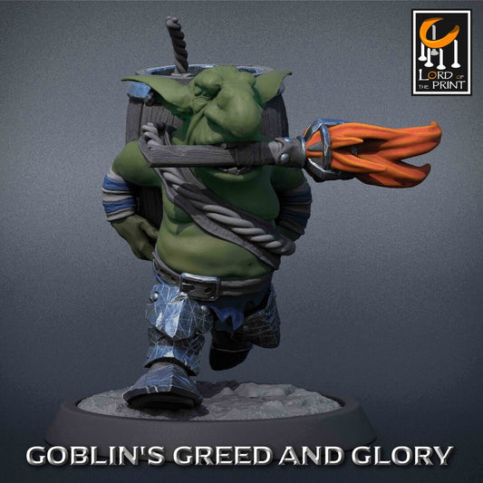 Goblin Sapper Pack | Goblin's Greed and Glory | Lord of the Print | Wargaming | Dungeons and Dragons | Goblins | Tabletop RPG | DnD