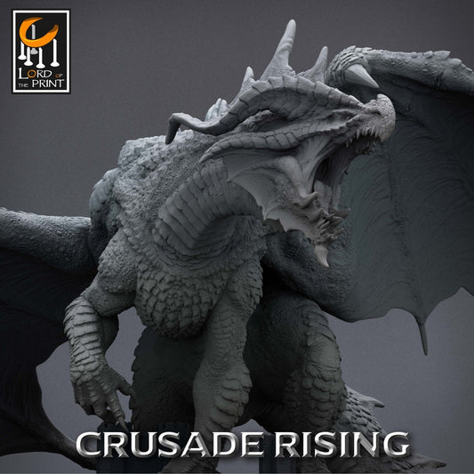Red Dragon Miniature | DnD Gift |Crusade Rising | Lord of the Print | Wargaming | Dungeons and Dragons | Tabletop RPG
