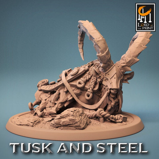 Dwarf Goat Saddle Pack | Tusk and Steel | Lord of the Print | Wargaming | Dungeons and Dragons | Tabletop RPG | DnD