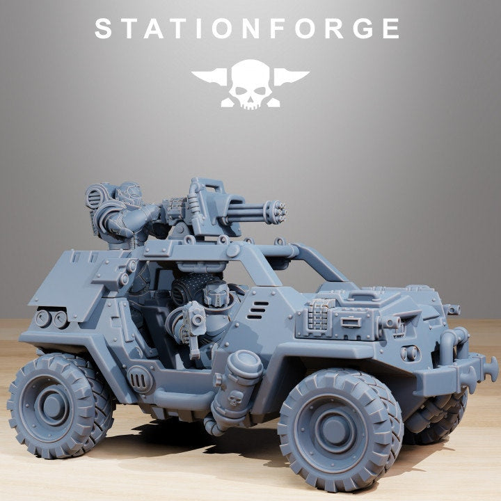 Socratis Stormrider ATV | Station Forge | Wargaming | ATV | Grimdark Future All Terrain Vehicle | Tabletop sci-fi gaming