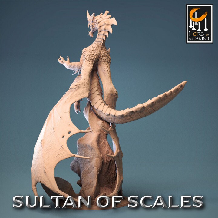 Legendary Chromatic Blue Dragon | Sultan of Scales | Lord of the Print | Wargaming | Dungeons and Dragons | Tabletop RPG | DnD